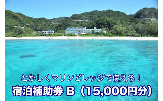 【ふるさと納税】【とかしくマリンビレッジ】宿泊補助券B(15,000円分)