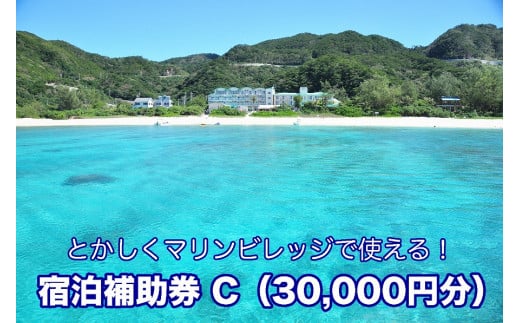 【ふるさと納税】【とかしくマリンビレッジ】宿泊補助券C(30,000円分)