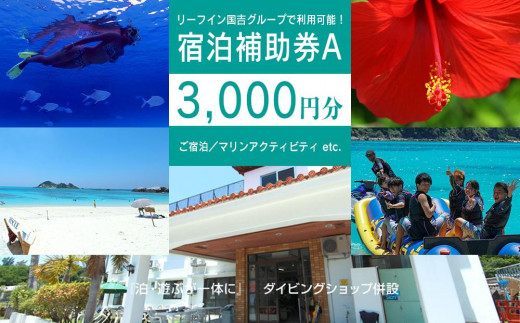 【ふるさと納税】旅行 宿泊利用券 民宿 リーフイン国吉(渡嘉敷島・3,000円分)