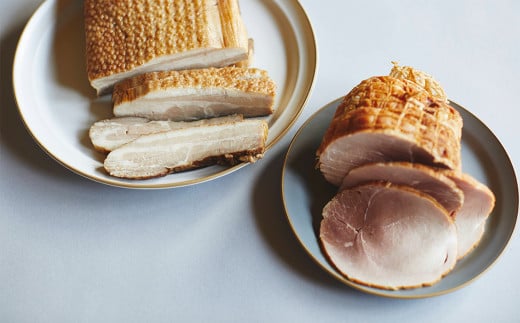 燻製無添加ベーコンと豚の原木ハム 2点セット