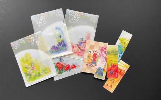 いにしえのあしあとセット(クリアファイル4種+しおり4種+メモ箋)