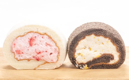 米粉のロールケーキ2本セット(いちご・みかん)