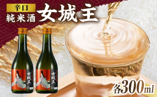 女城主 辛口純米酒 300ml 2本セット / 日本酒 お酒 地酒 純米酒 辛口 / 恵那市 / 岩村醸造 [AUAK033]