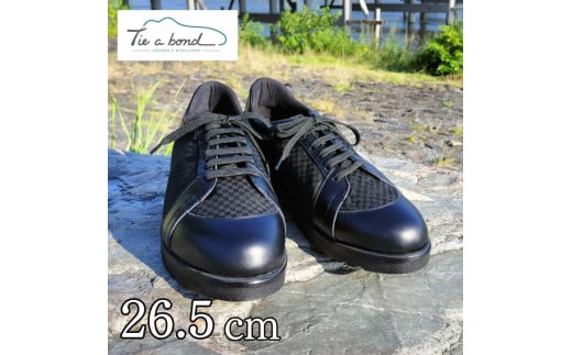 【ネーカーズ】【Tie a bond】西陣織シューズ（黒）〈26.5cm〉