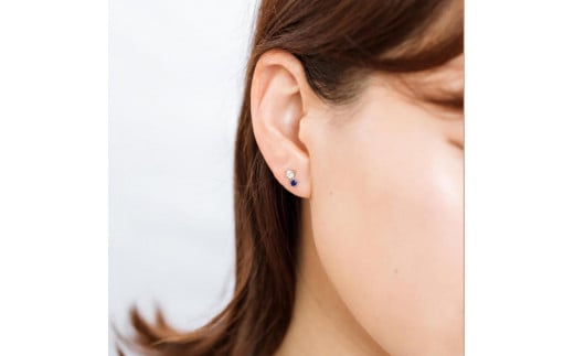 【高島屋選定品】＜京セラ＞クレサンベール＜ブルーサファイア／ダイヤモンド ＞PT900 ピアス カジュアル 9月誕生石［ 京都 宝石 ジュエリー 人気 おすすめ 高級  特別 おしゃれ ファッション ブランド ダイヤ サファイア ］