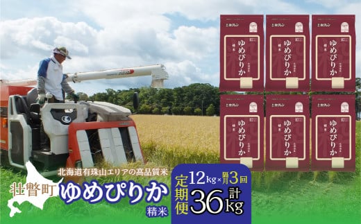 【令和7年産 隔月3回配送】（精米12kg）ホクレンゆめぴりか（精米2kg×6袋） 【 ふるさと納税 人気 おすすめ ランキング 北海道産 壮瞥 定期便 精米 米 白米 ゆめぴりか 甘い おにぎり おむすび こめ 贈り物 贈物 贈答 ギフト 大容量 詰合せ セット 北海道 壮瞥町 送料無料 】 SBTD033