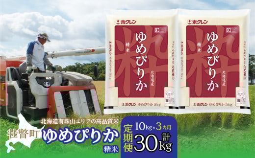 【令和7年産 3ヶ月定期配送】(精米10kg)ホクレンゆめぴりか(精米5kg×2袋) 【 ふるさと納税 人気 おすすめ ランキング 北海道産 壮瞥 定期便 精米 米 白米 ゆめぴりか 甘い おにぎり おむすび こめ 贈り物 贈物 贈答 ギフト 大容量 詰合せ セット 北海道 壮瞥町 送料無料 】 SBTD039