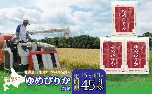 【令和7年産 隔月3回配送】(精米15kg)ホクレンゆめぴりか(精米5kg×3袋) 【 ふるさと納税 人気 おすすめ ランキング 北海道産 壮瞥 定期便 隔月 精米 米 白米 ゆめぴりか 甘い おにぎり おむすび こめ 贈り物 贈物 贈答 ギフト 大容量 詰合せ セット 北海道 壮瞥町 送料無料 】 SBTD042