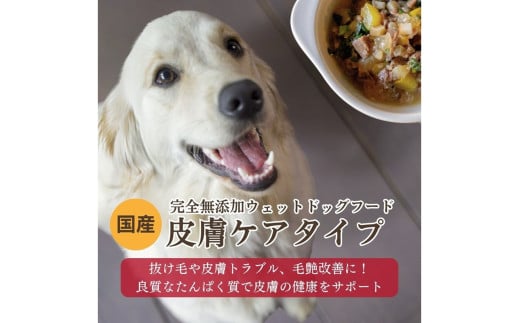 【国産ドッグフード】	[無添加ウェットドッグフード] 皮膚ケアタイプ (5パック)野菜と鹿肉ドッグフード　ウェットドッグフード／無添加／ペットケア／ペットフード／国産／犬／犬のエサ／餌　IC00019