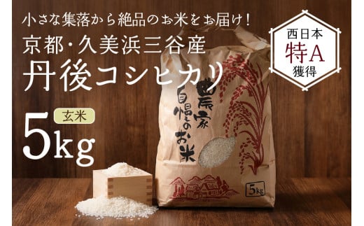 2025年産 京都・久美浜三谷産 丹後コシヒカリ「三谷幸米」 玄米 5kg MM00018
