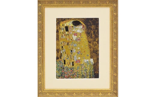 西陣織額「接吻」クリムト　丹後ちりめんのまち【京都・京丹後】工芸品・絵画・アート・西陣織・織物・芸術品・アートパネル・伝統工芸・インテリア 雑貨　NB00018