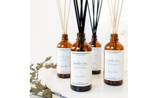 easeリードディフューザー　ファミリアシリーズ4つの香りセット(100ml×4)【1405665】