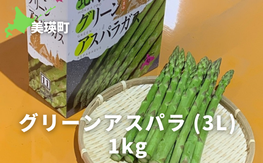 【先行予約】 グリーンアスパラ (3L)  1kg <令和8年産 >サスケの家| グリーン アスパラガス アスパラ あすぱら あすぱらがす 採れたて 新鮮 旬 産地直送 野菜[016-93]