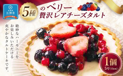 5種のベリー贅沢レアチーズタルト 5号サイズ 1個 タルトケーキ