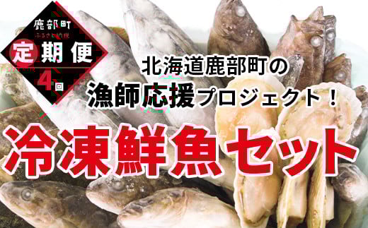【定期便】北海道産 訳あり 冷凍鮮魚セット 家族サイズ Mサイズ 3.6kg〜4.0kg  年4回お届けコース 総重量14.4kg~16.0kg 【漁師応援プロジェクト】鮮魚ボックス 詰め合わせ