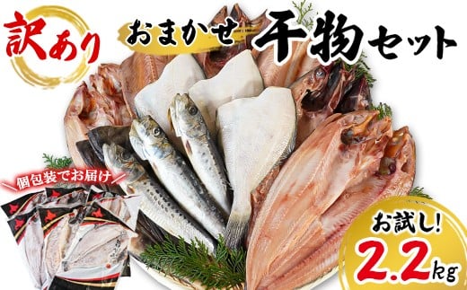 【2025年12月下旬発送】 訳あり 干物 詰め合わせセット 2.2kg 真ホッケ 縞ホッケ サバ イワシ 北海道