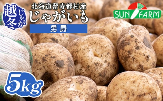 越冬じゃがいも 男爵 5kg いも おいも 芋 イモ ジャガイモ ポテト だんしゃく オンライン 申請 ふるさと納税 北海道 留寿都 野菜 根菜 産地直送 新鮮 採れたて ポテトサラダ コロッケ マッシュポテト 5キロ 留寿都村[24022]