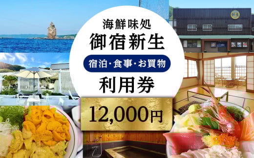 海鮮味処御宿新生 利用券 12,000円分