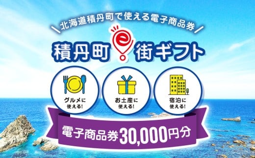 【ふるさと納税】積丹町e街ギフト 30,000円分