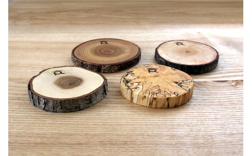 輪切りコースタ―4枚セット