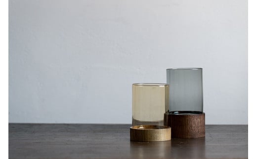 ITAYA SPIRIT－ガラス＆ウッドフラワーベース（大サイズ）