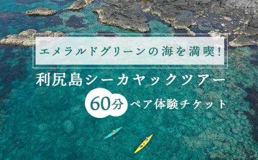 【エメラルドグリーンの海を満喫!】利尻島シーカヤックツアー(60分)☆ペア体験チケット