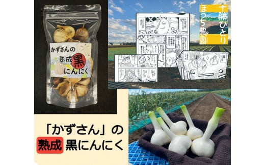 『十勝ひとりぼっち農園』でおなじみ！スゴ腕農家「かずさん」の熟成黒にんにく200g[V1-4B]