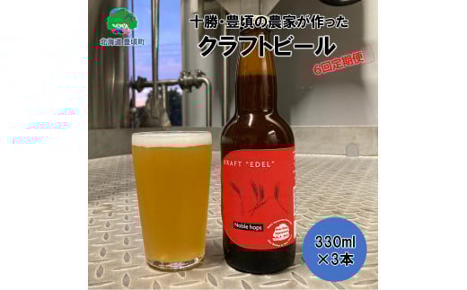 十勝・豊頃の農家が作ったクラフトビール330ml×3本【6回定期便】[№5891-0437]