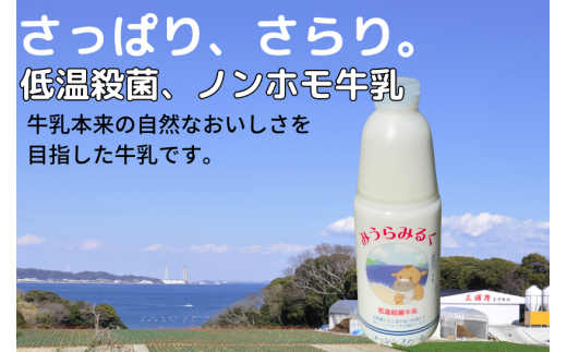 【低温殺菌牛乳】みうらみるく 900ml×4本 M091-001