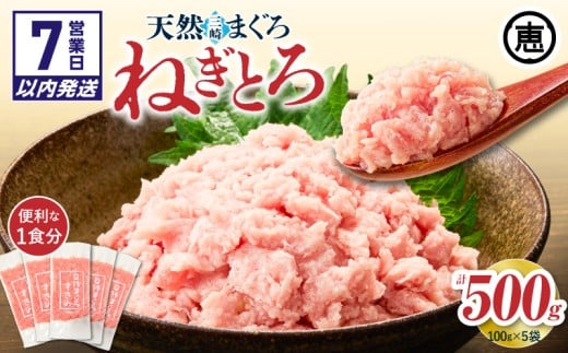 【7営業日以内に発送】三崎まぐろ 目鉢まぐろのみ使用ねぎとろ すきみ 500g(100g×5P) M020-019-sp