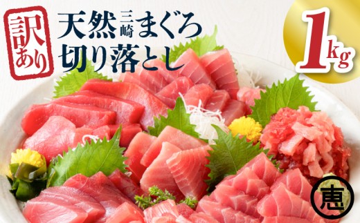 ＜訳あり＞天然三崎まぐろ 1kg たっぷり10人分！不揃い赤身【決済から30日以内で発送予定】　M020-013-tu