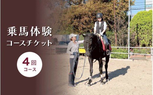 乗馬体験コースチケット４回コース｜乗馬体験 レンタル付 乗馬 乗馬散歩 馬 自然 初心者 安心 スポーツ アウトドア