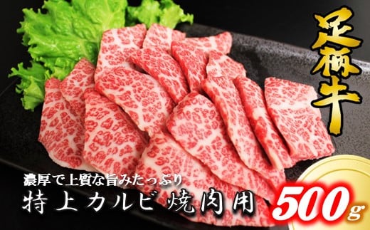 かながわブランド【足柄牛】特上カルビ焼肉用500g