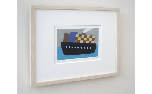 【著名アーティストシルクスクリーン版画作品】谷川晃一「ノウス スター号」