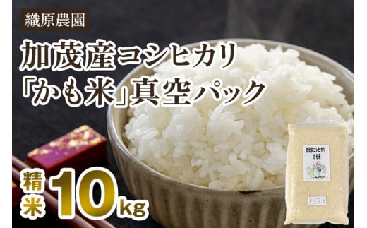 【令和7年産新米先行予約】新潟産コシヒカリ「かも米」精米10kg（5kg×2袋）《10月上旬～順次出荷》 白米真空パック 【無農薬・無化学肥料】 従来品種コシヒカリ 加茂市 織原農園