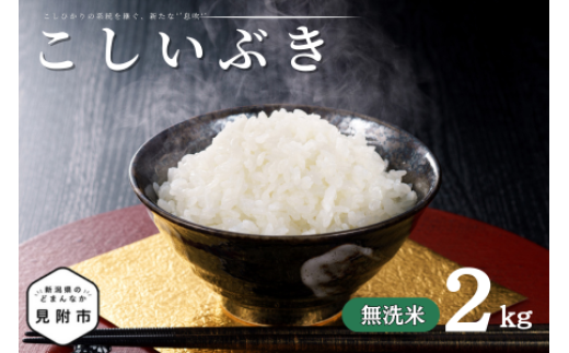 令和7年産 新潟県産 こしいぶき 2kg 無洗米 新米 お米 白米 コシヒカリ こしひかり おすすめ 人気 こめ コメ 新潟 見附 見附市 7年 2025年産 ふるさと納税 諸長