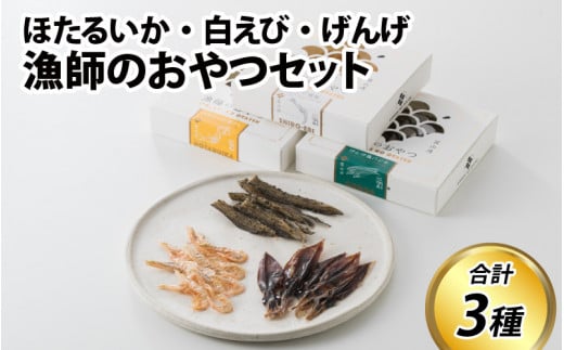 漁師のおやつ 3種のセット【ホタルイカ ほたるいか いか イカ 白えび エビ おつまみ 珍味 富山 名産 観光 旬 北陸 ギフト カネツル砂子商店】