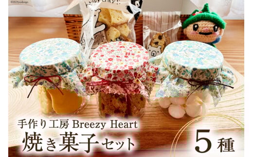 菓子 焼き菓子 5種 セット [手作り工房Breezy Heart 富山県 上市町 32280152] お菓子 おやつ クッキー ラスク ビスコッティ メレンゲ