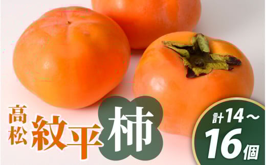 【先行予約】【2025年収穫分】高松紋平柿  1箱(14個~16個)| 柿 かき カキ フルーツ 果物 くだもの 旬 甘い 希少 大玉
