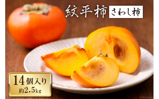 【期間限定発送】 柿 紋平柿 14個 計2.5kg さわし柿 [東間生産組合 石川県 宝達志水町 38600413] かき カキ フルーツ 秋の味覚 渋柿 果物 くだもの