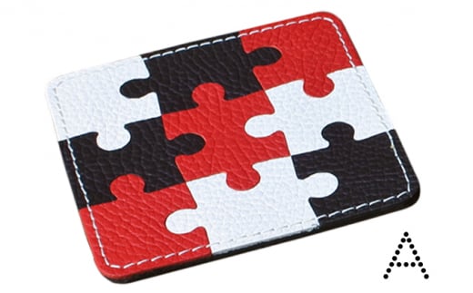 本革パズルコースター（3枚セット）Ａ