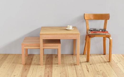 ネストテーブル60（天板　クリ材）【日記家具】