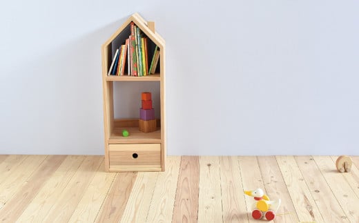 絵本の家 (絵本棚＋収納棚)【日記家具】