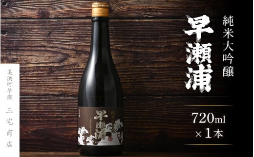 【早瀬浦】純米大吟醸 720ml × 1本【入手困難 日本酒 地酒 福井 美浜 早瀬 フルーティ 男酒 硬水 ミネラル 希少 ご褒美 家飲み 就職祝い 転職祝い ハレの日 敬老の日 プレゼント】 [m16-b028]