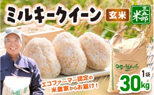 [先行予約]米 令和7年産 ミルキークイーン 30kg(玄米)[2025年9月上旬以降順次発送予定] [m76-e002]
