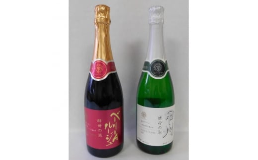 山梨県産ベーリーA種と甲州種から造った辛口スパークリングワイン2本セット＜マンズワイン＞_山梨県産 ベーリーA 甲州 ワイン スパークリングワイン マンズワイン 白 赤 お酒 セット 飲み比べ 人気 おすすめ 送料無料【1217900】