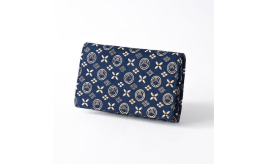 山梨県◆甲州印伝名刺入れ・カードケース「富士山」(鉄紺×白)＿印伝の山本_印伝の山本【1256128】