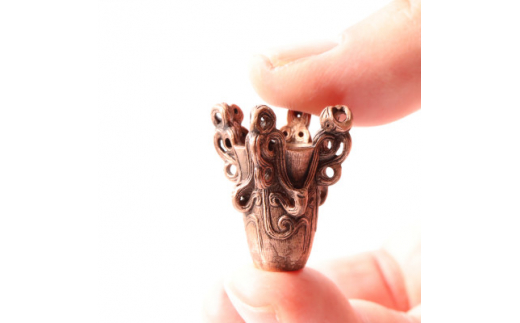 ＜Do＿goods＞縄文時代の息吹を現代に 水煙文土器の純銅ミニオブジェ　659-178_goods＞縄文時代の息吹を現代に 水煙文土器の純銅ミニオブジェ　659-178【1490525】