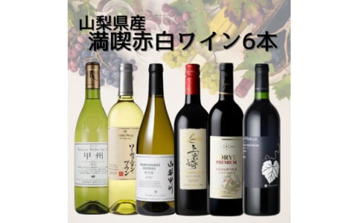 山梨県産ワインおすすめ赤白6本セット(4)011【1606820】