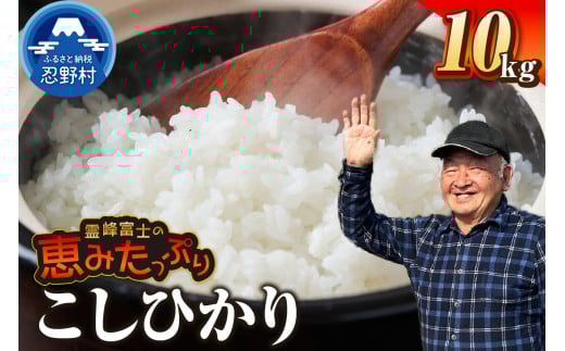 【令和7年産米】【新米先行予約】【数量限定】忍野村産こしひかり（10kg）